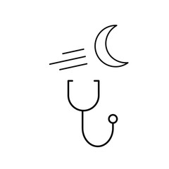 Set of vectors icons with stars and crescent and stethoscope.