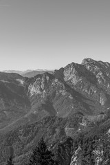 Obraz premium View from the Katrin. The Katrin is a mountain in Upper Austria near Bad Ischl and belongs to the Katergebirge