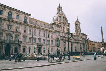 Panoramic view of Piazza Navona is a square in Rome