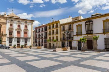 Plaza Espana square in the historic center of Lorca, Spain