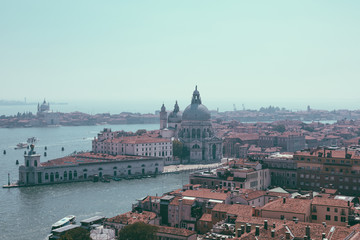 Obraz premium Panoramic view of Venice city and Basilica di Santa Maria della Salute