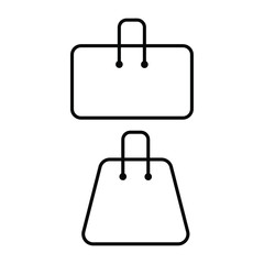 Set of simple icons with different bags