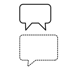 Fototapeta premium Set of simple icons with speech bubble.