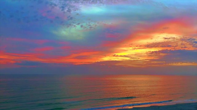 Magical Rainbow Colorful Ocean Sunset