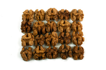 nuts on white background