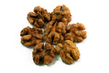 walnuts isolated on white background