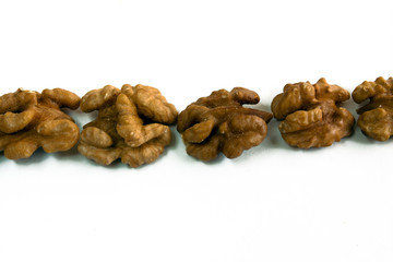 walnuts isolated on white background
