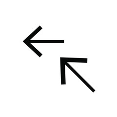 Fototapeta premium Set of simple icons with arrow on white background