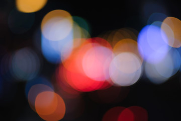 Fototapeta premium Colorful of bright bokeh light with dark background