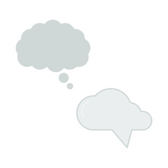 Set of vector icons with gray dialog boxes