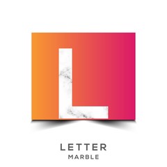  Marble Logo Vector letter L. Marble letter L