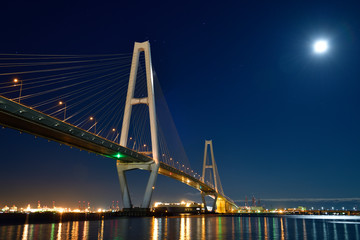 名港中央大橋の夜景