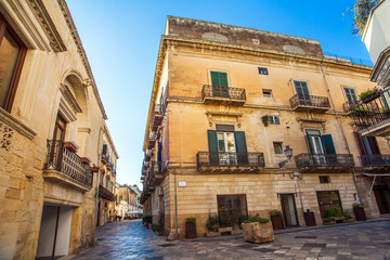 Fototapeta na wymiar In the old town of Lecce Apulia Italy