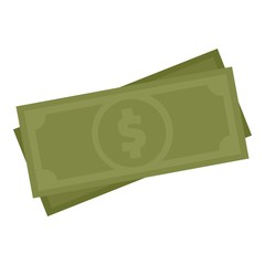 Money icon. Flat illustration of money vector icon for web design