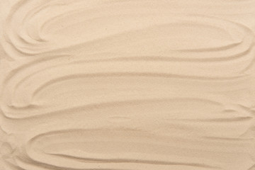 Top view of sand texture of sandy beach for background.