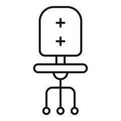 Computer chair icon. Outline computer chair vector icon for web design isolated on white background