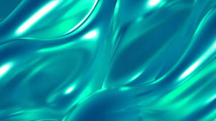 Luxury background with metal drapery fabric. 3d illustration, 3d rendering.