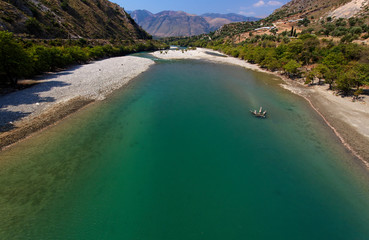 Obraz premium The Vjosa River in Albania
