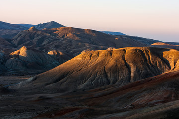 Amazing mountain landscape before sunset time