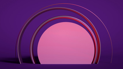 Fototapeta premium Elegant minimalism geometry background. 3d illustration, 3d rendering.