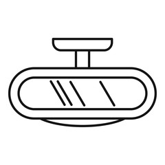 Car back mirror icon. Outline car back mirror vector icon for web design isolated on white background