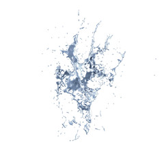 Obraz premium Splash fluid. 3d illustration, 3d rendering.