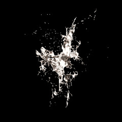 Obraz premium Splash fluid. 3d illustration, 3d rendering.