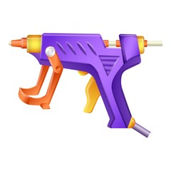 Glue gun icon. Cartoon of glue gun vector icon for web design isolated on white background
