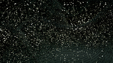 Luxury background with metal drapery fabric. 3d illustration, 3d rendering.