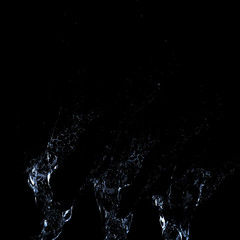 Splash fluid. 3d illustration, 3d rendering.