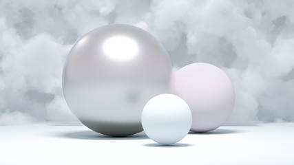 Elegant minimalism geometry background. 3d illustration, 3d rendering.