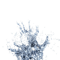 Splash fluid. 3d illustration, 3d rendering.