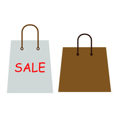  Set of simple icons with shopping bags