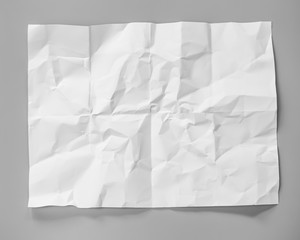 crumpled White paper, copy space for text abstract background blurred, Blank portrait mock-up, use banners products business cards to showcase your.