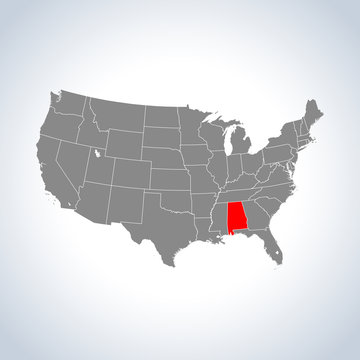 map of Alabama