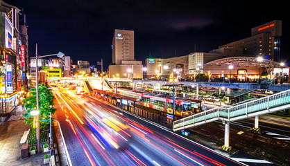 長崎駅前の夜景