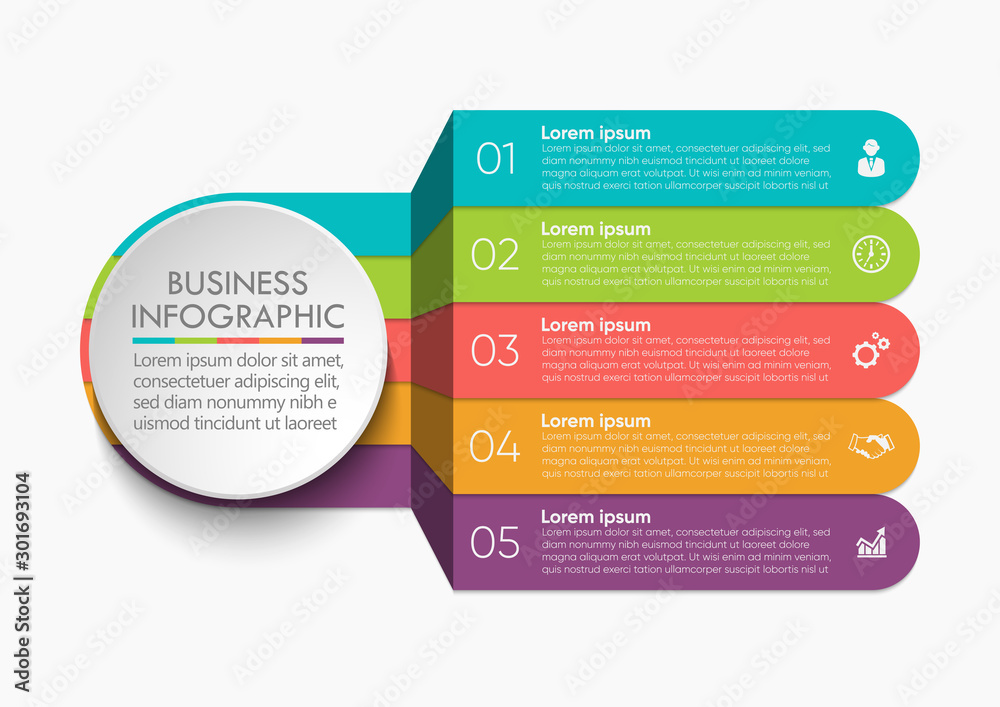 Wall mural business circle. timeline infographic icons designed for abstract background template milestone elem