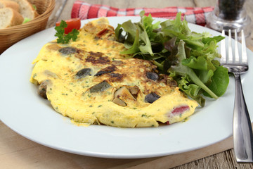 vegetable omelette on a plate