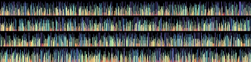 Obraz premium Colorful Number 'pi' Data Visualisation Art Computational Generative illustration