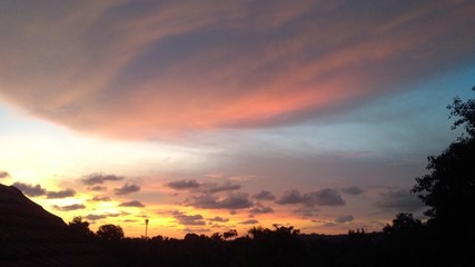 Fototapeta premium sunset in mountains