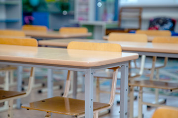 Tables and chairs for preschool and school educational premises, for children to study general subjects.