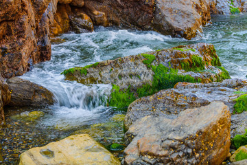 Incredible seascape on the Crozon Peninsula. Finister. Brittany. France