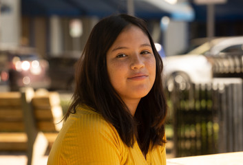 portrait of young woman smiling