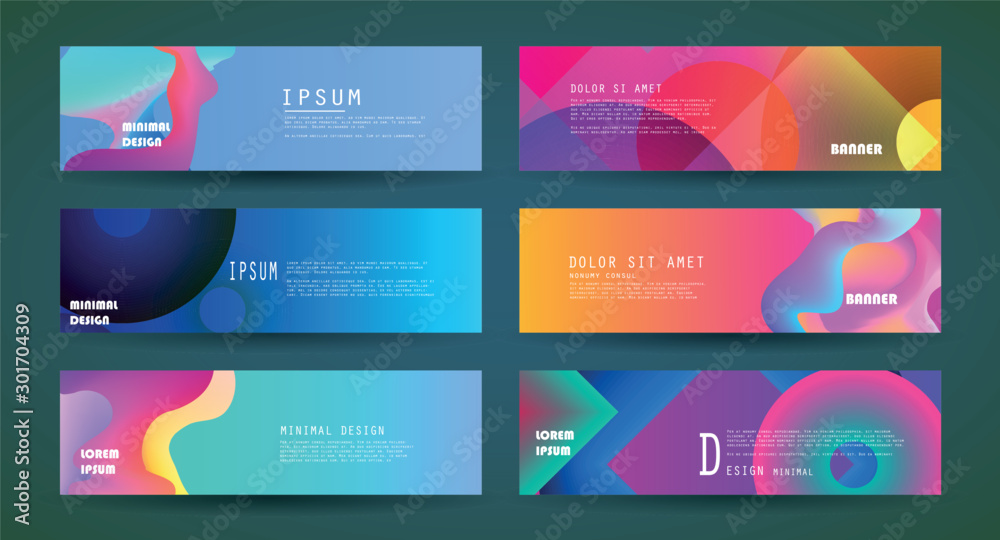 Canvas Prints vector horizontal banner template, abstract design