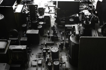 黒い破壊された街並み