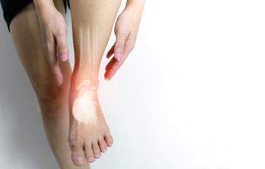 Inflammation bone ankle of humans with inflammation
