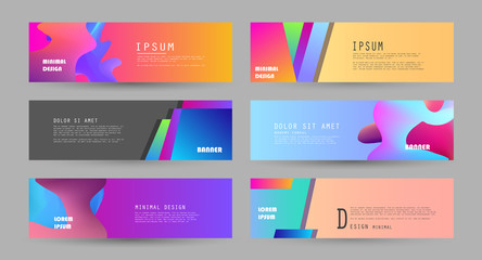 Fototapeta premium Vector horizontal banner template, abstract design