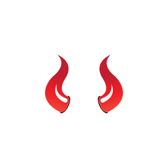 Devil horn vector icon logo design illustration template