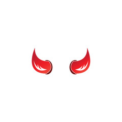 Devil horn vector icon logo design illustration template