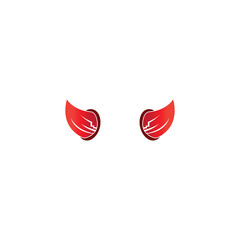 Obraz premium Devil horn vector icon logo design illustration template
